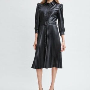 Elie Tahari Black Midi Dress